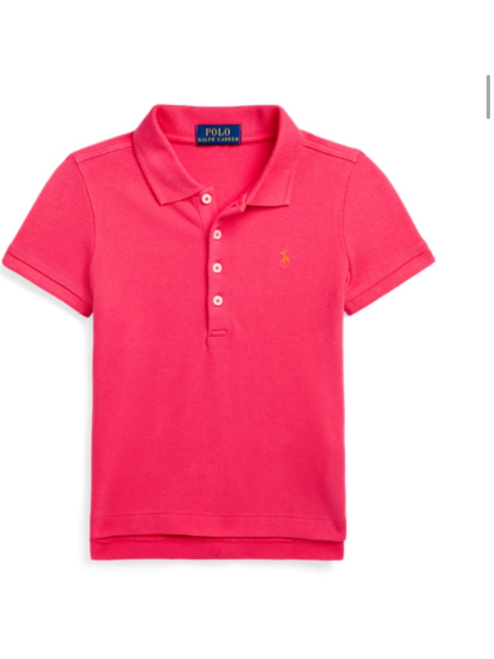 Polo by Ralph Lauren Stretch-Cotton Mesh Polo Shirt in vibrant pink